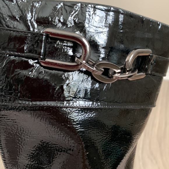 HARSON Stylish Patent Leather High Heel Boots - Picture 4 of 6